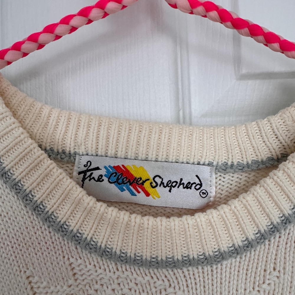 Vintage 80s/90s Fish Knit Sweater - Made in Scotland - Picture 3 of 7